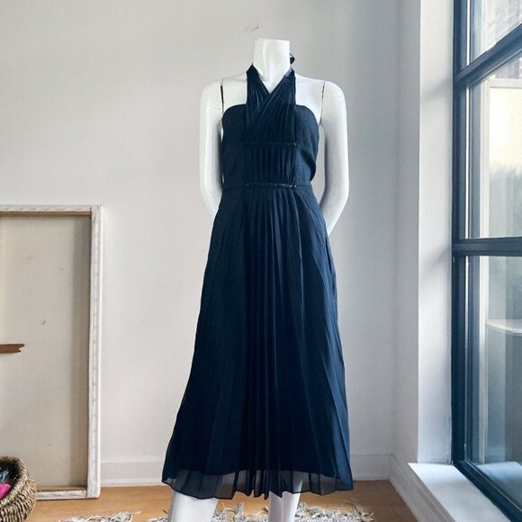 NWT Vintage Teenflo Black Wool Lurex Chiffon Sequin Classic Black Dress… - Picture 5 of 8